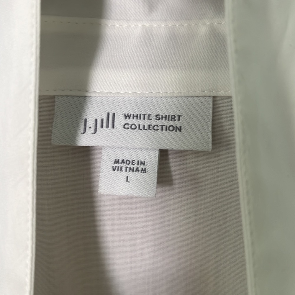 J Jill Size Large white button down tunic top - Picture 5 of 7